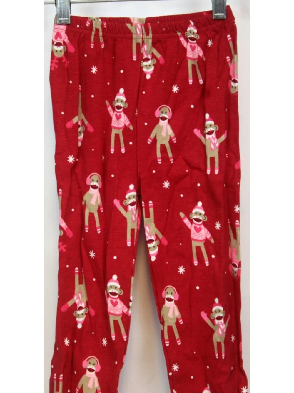 2014 Gymboree Holiday Family Sleepwear PJ Sock Monkey 2pc Girl sz 5 Fall Gymmies